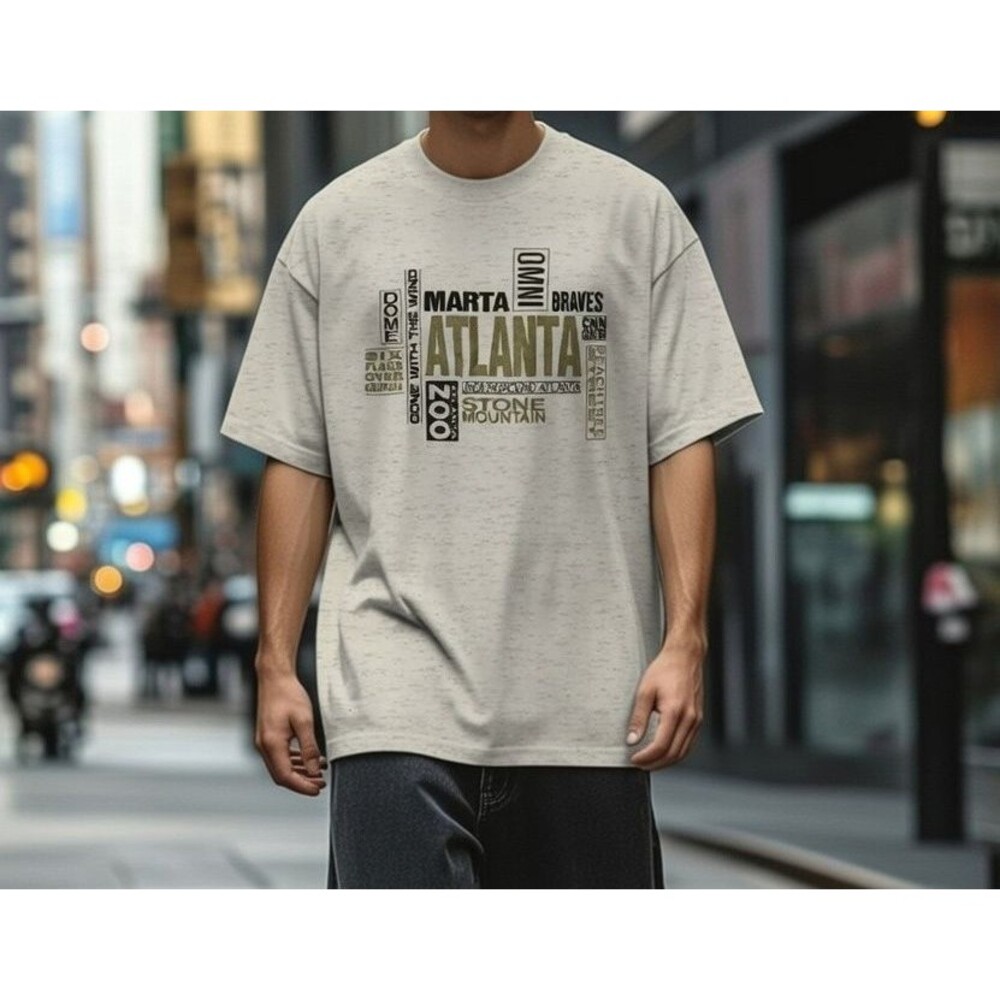 Vintage City of Atlanta Graphic Tee T Shirt Men's L Single Stitch